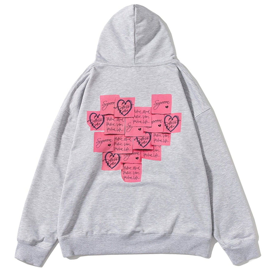 Evapacs - Post-it Note Print Hoodie- Streetwear Fashion - evapacs.com