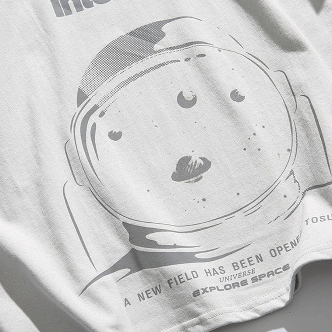 Evapacs - Pure Cotton Astronaut Space Print Graphic Tee- Streetwear Fashion - evapacs.com