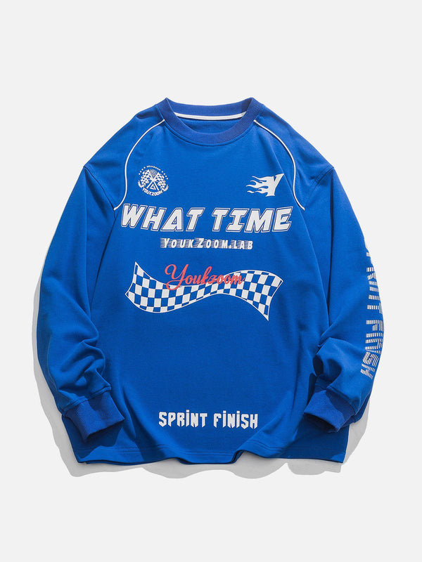 Evapacs - Racing Elements Print Sweatshirt- Streetwear Fashion - evapacs.com