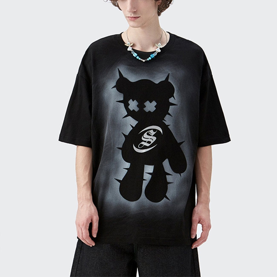 Evapacs - Reflective Bear Graphic Tee- Streetwear Fashion - evapacs.com