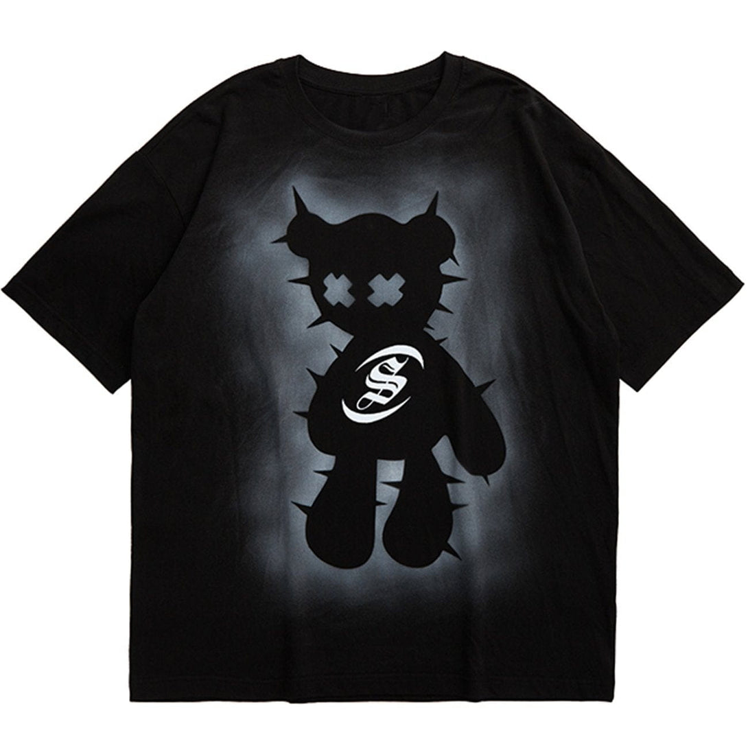 Evapacs - Reflective Bear Graphic Tee- Streetwear Fashion - evapacs.com