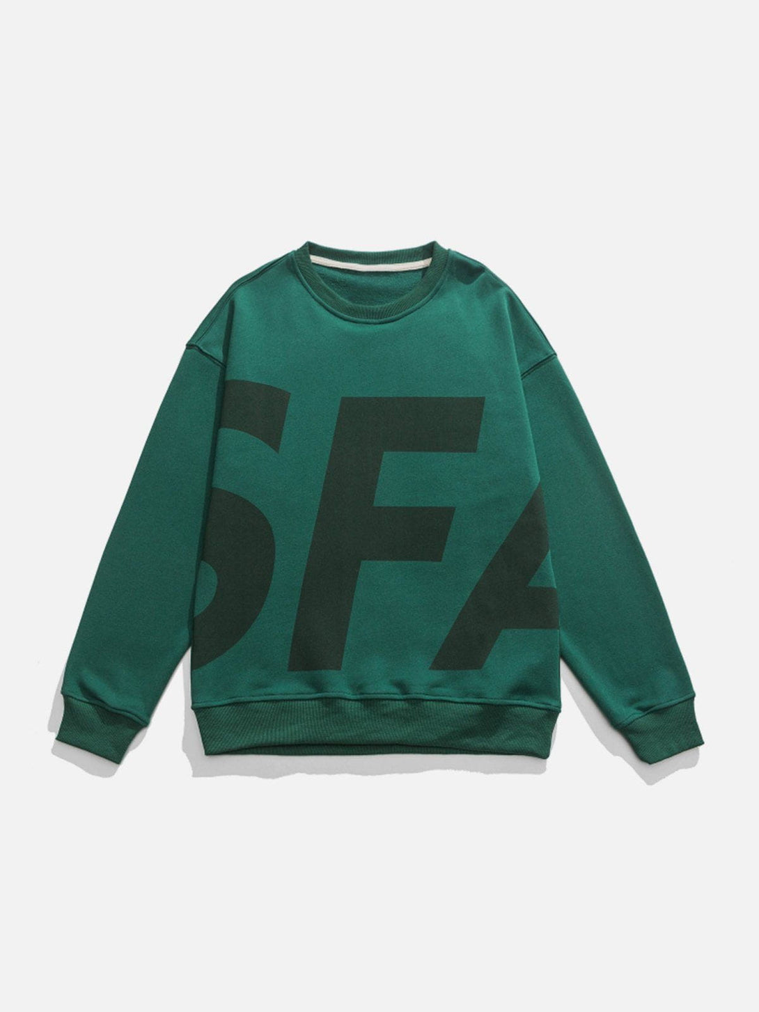 Evapacs - SFA Letter Print Sweatshirt- Streetwear Fashion - evapacs.com