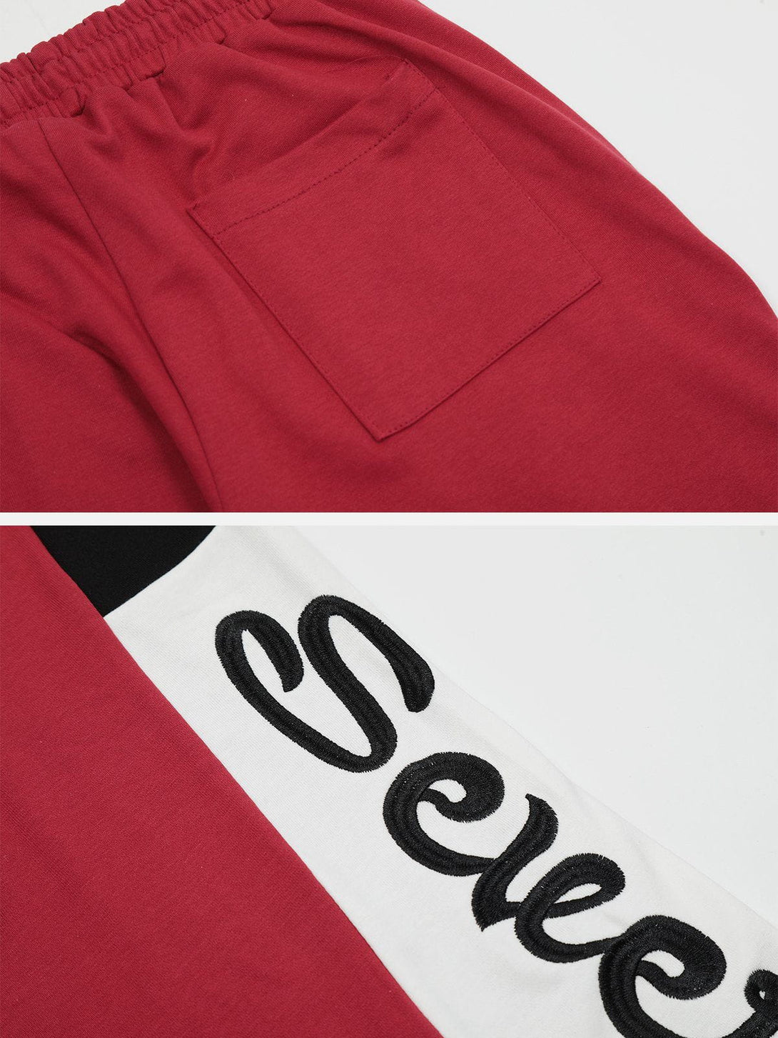 Evapacs - Side Embroidery Letters Sweatpants- Streetwear Fashion - evapacs.com