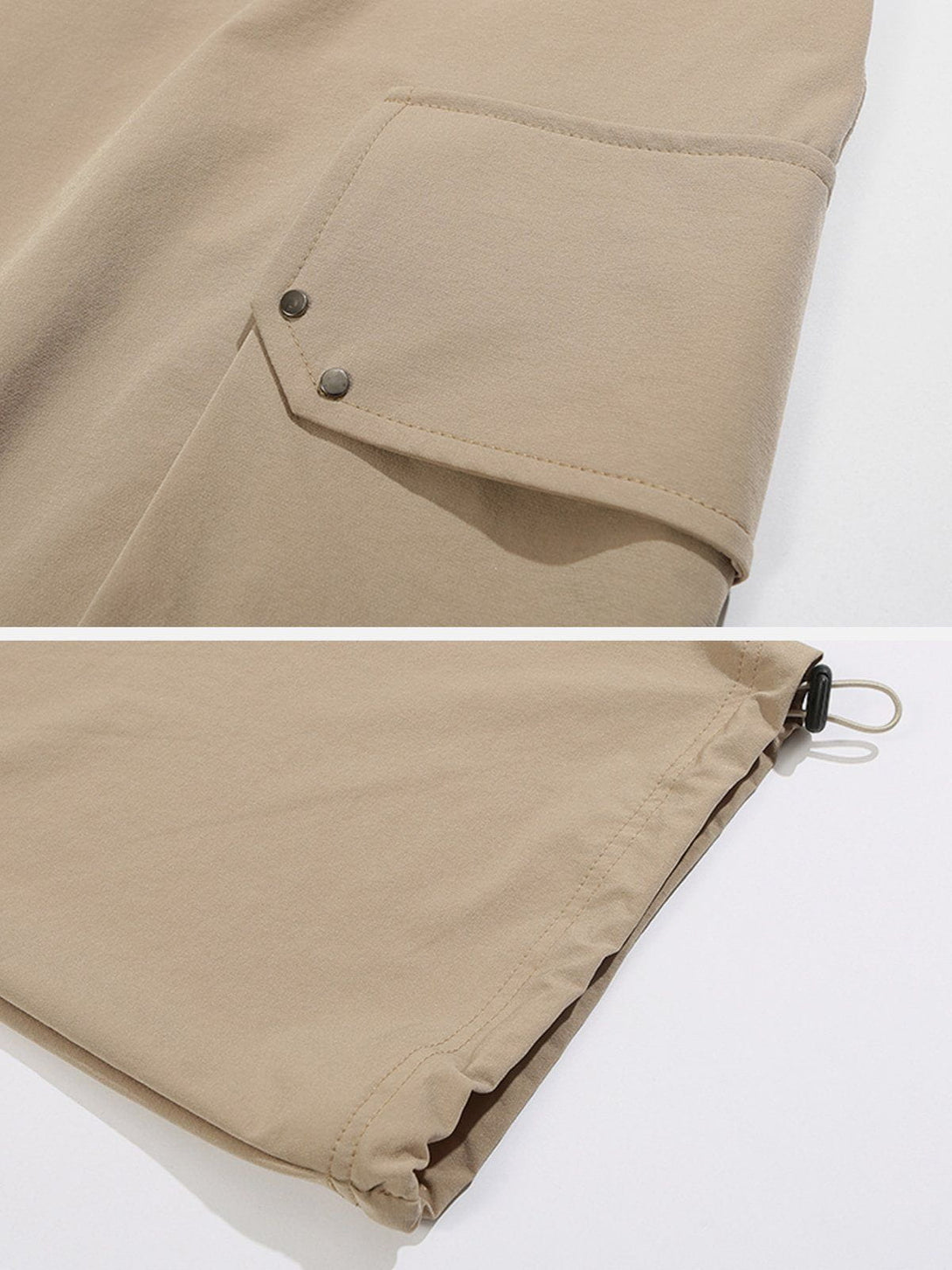 Evapacs - Side Pockets Solid Colour Cargo Pants- Streetwear Fashion - evapacs.com