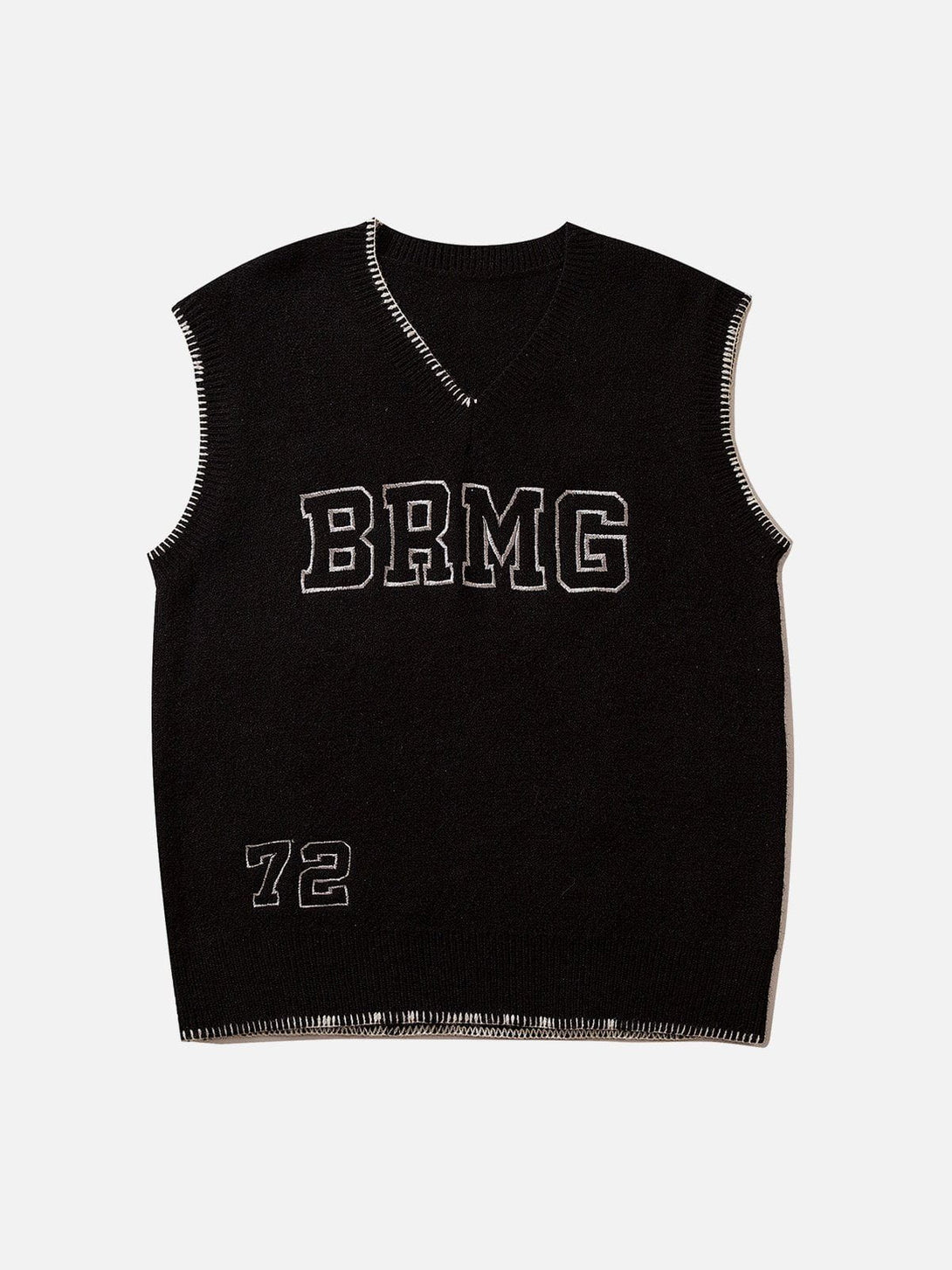 Evapacs - Simple Embroidered Letters Sweater Vest- Streetwear Fashion - evapacs.com