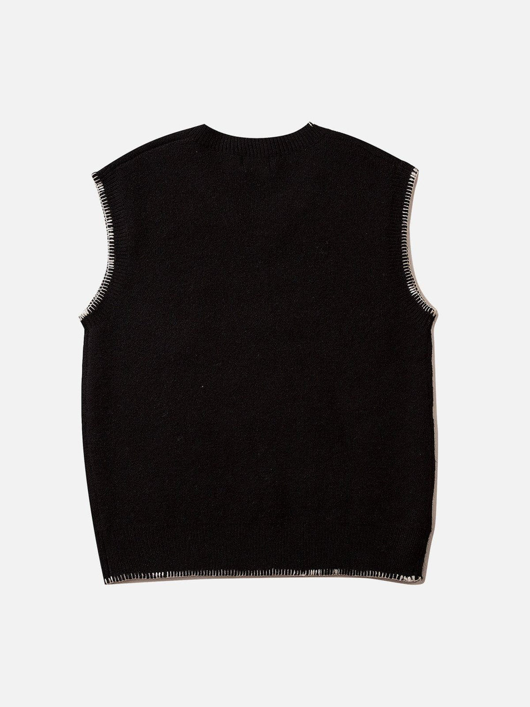 Evapacs - Simple Embroidered Letters Sweater Vest- Streetwear Fashion - evapacs.com