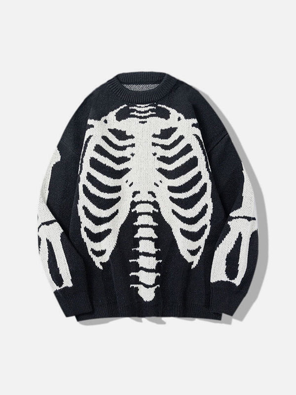 Evapacs - Skeleton Knit Sweater- Streetwear Fashion - evapacs.com