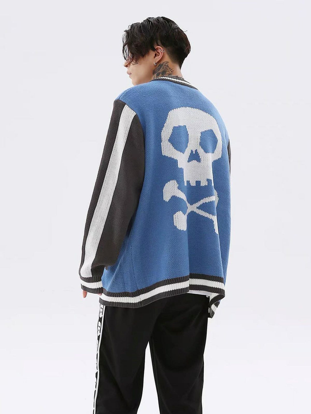 Evapacs - Skeleton Stitching Color Sweater- Streetwear Fashion - evapacs.com