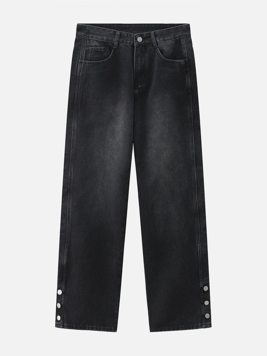 Evapacs - Slightly Flared Split Jeans- Streetwear Fashion - evapacs.com