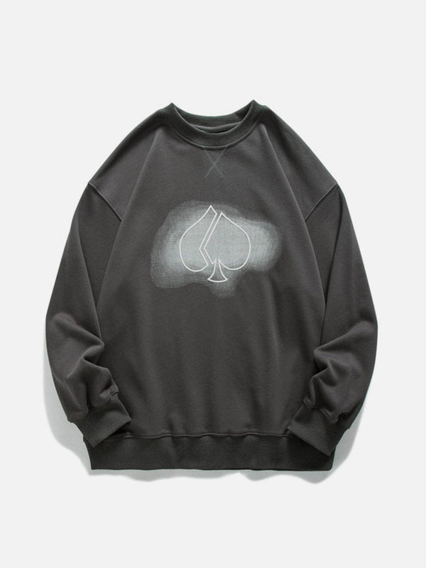 Evapacs - Smoky Spades Graphic Sweatshirt- Streetwear Fashion - evapacs.com