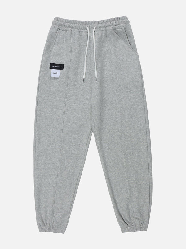 Evapacs - Solid Color Embroidery Sweatpants- Streetwear Fashion - evapacs.com