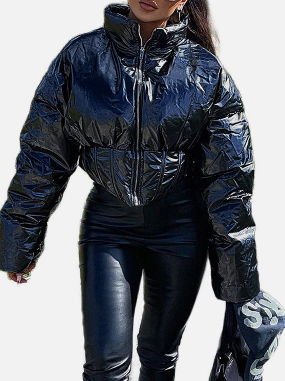 Evapacs - Solid Color Gloss Water Resistant Short Winter Coat- Streetwear Fashion - evapacs.com