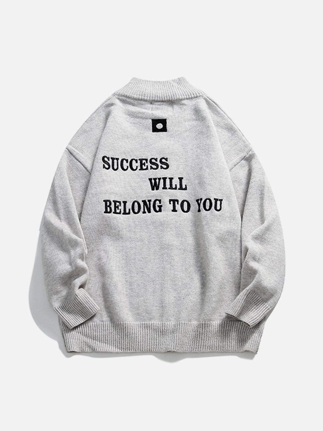 Evapacs - Solid Color Letter Embroidery Cardigan- Streetwear Fashion - evapacs.com