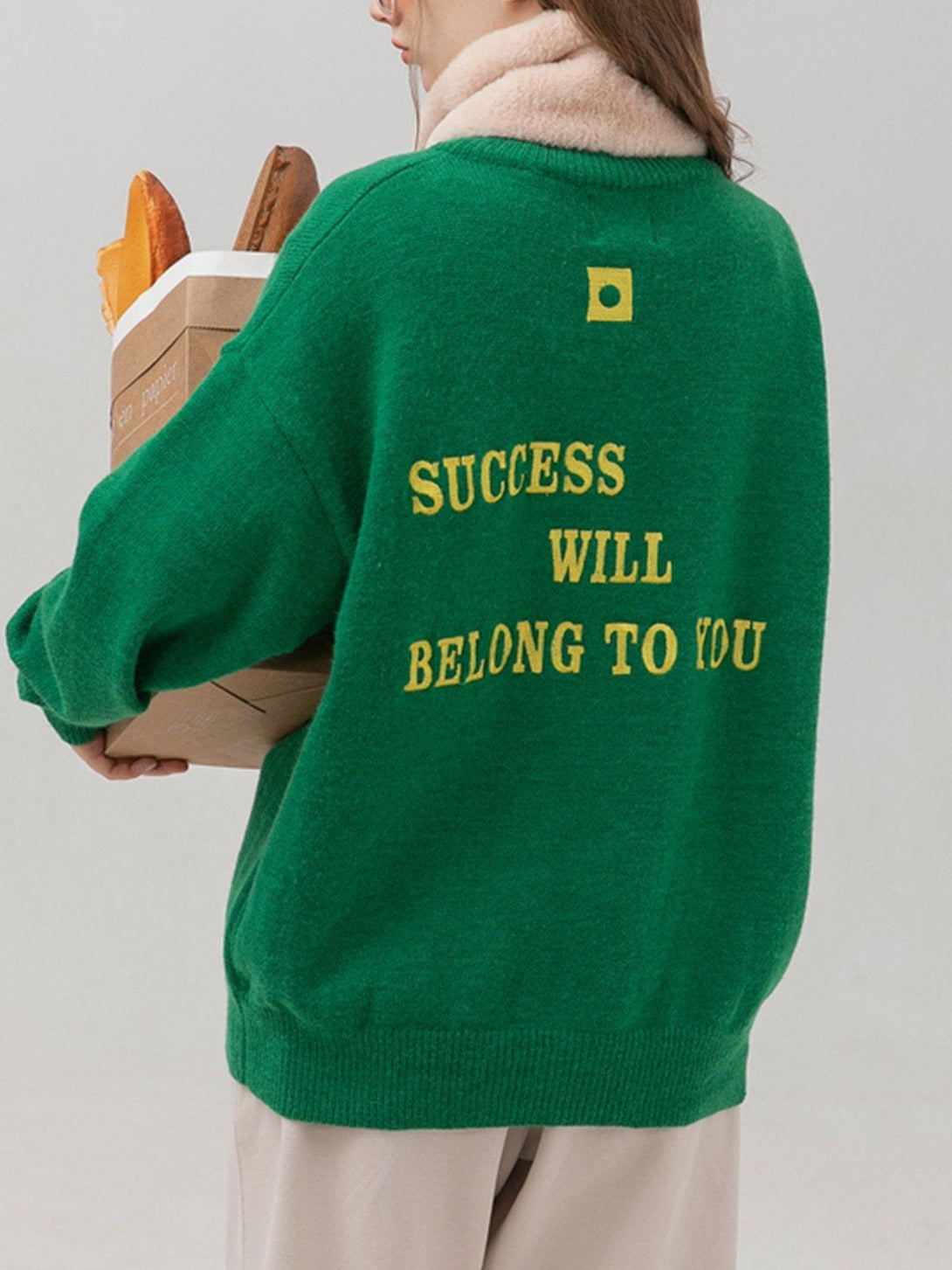 Evapacs - Solid Color Letter Embroidery Cardigan- Streetwear Fashion - evapacs.com