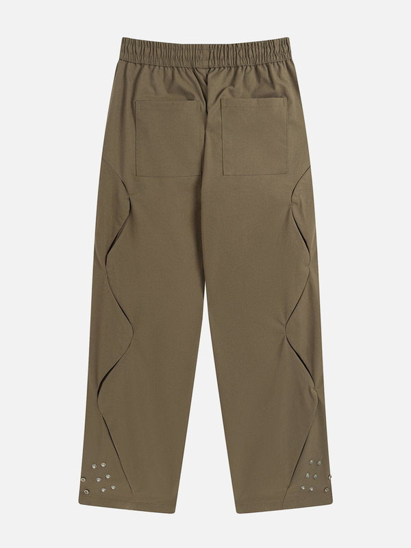 Evapacs - Solid Color Patchwork Pants- Streetwear Fashion - evapacs.com