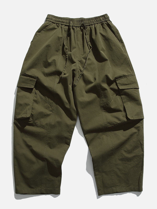 Evapacs - Solid Color Pocket Cargo Pants- Streetwear Fashion - evapacs.com