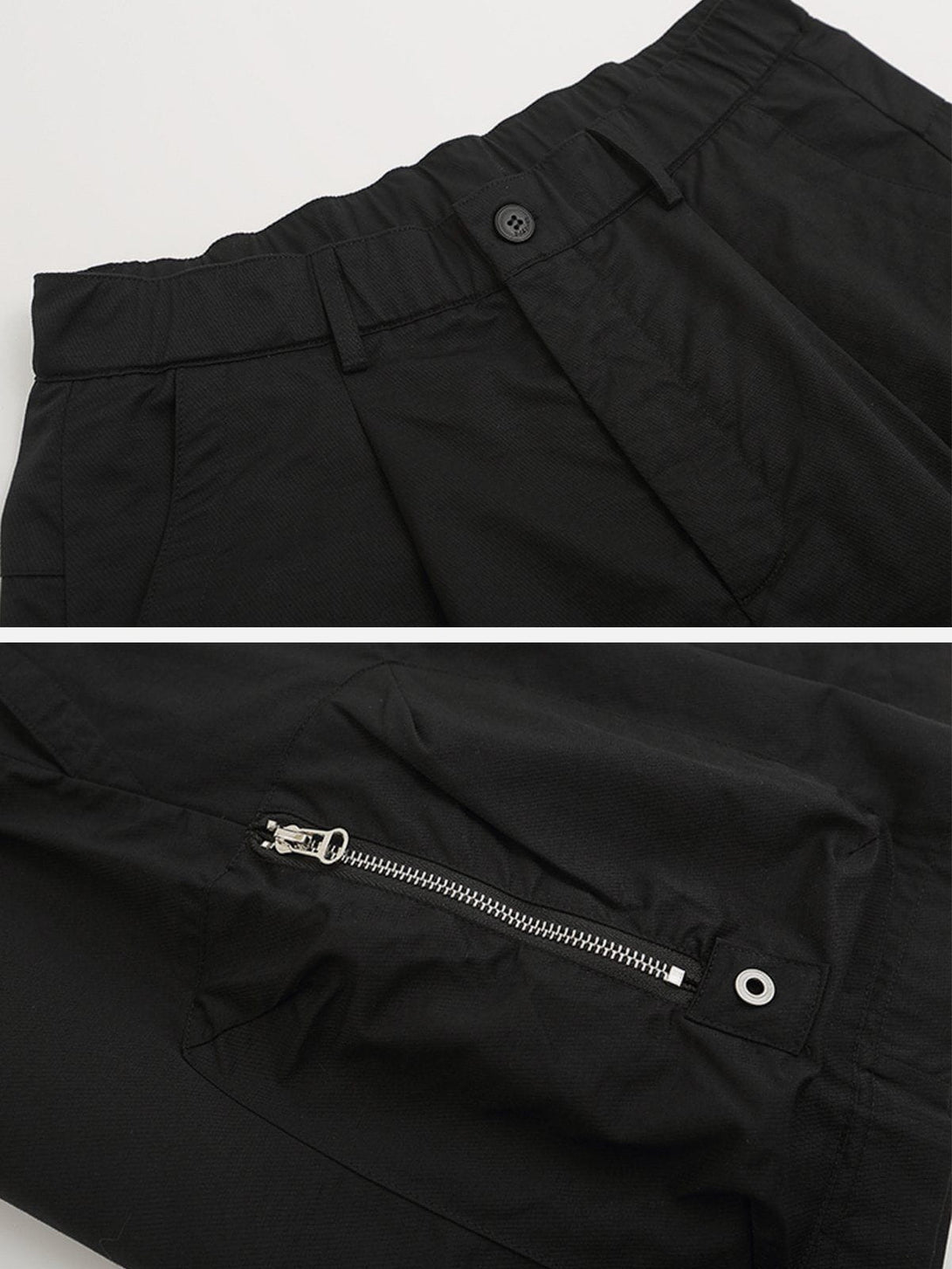 Evapacs - Solid Color Side Zipper Pockets Cargo Shorts- Streetwear Fashion - evapacs.com