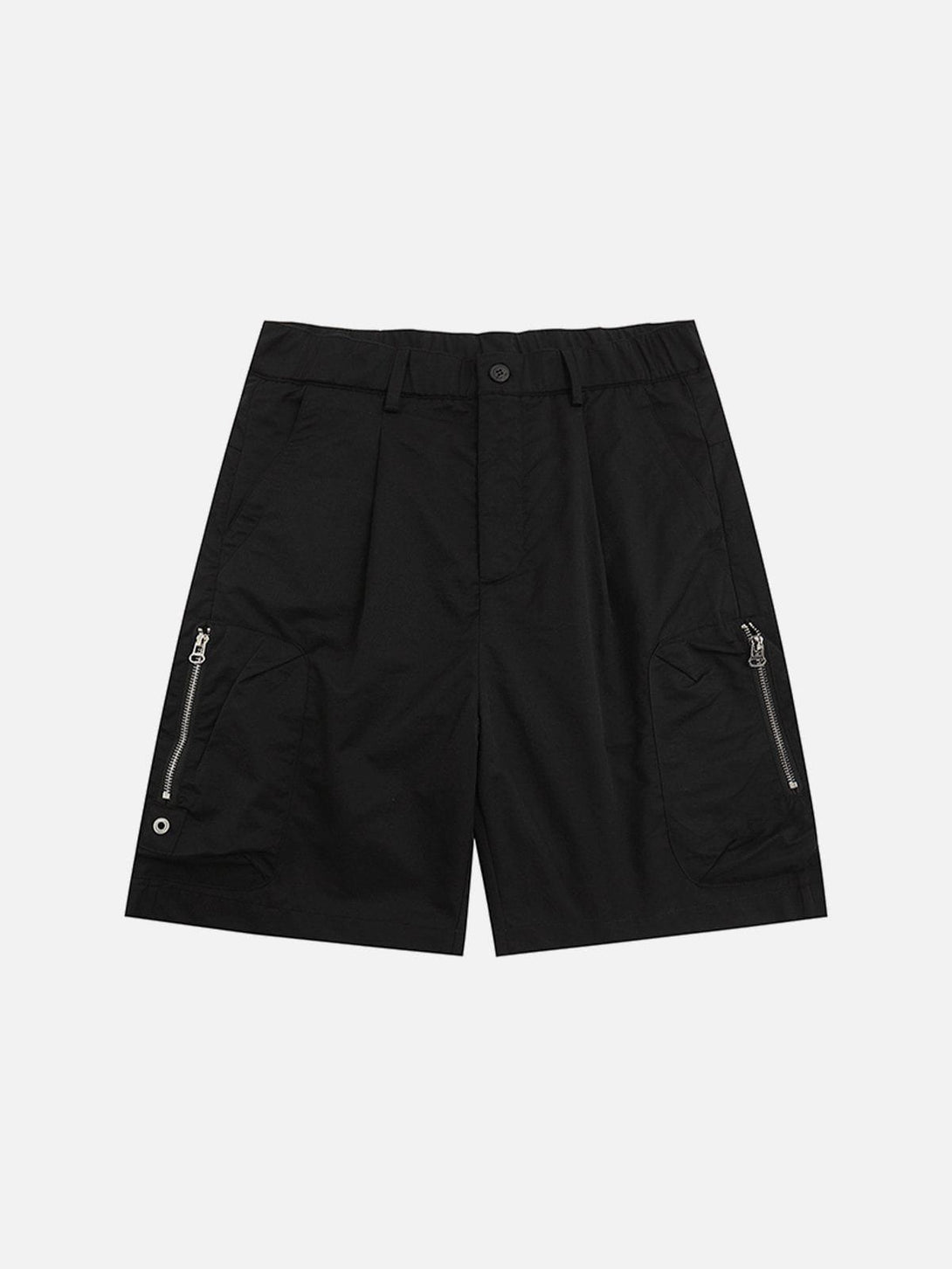 Evapacs - Solid Color Side Zipper Pockets Cargo Shorts- Streetwear Fashion - evapacs.com