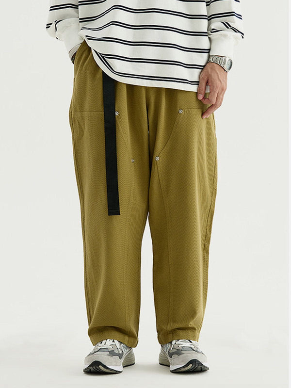 Evapacs - Solid Color Straps Cargo Pants- Streetwear Fashion - evapacs.com