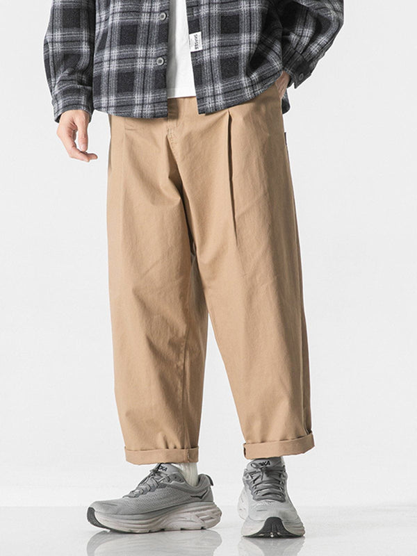 Evapacs - Solid Color Twill Cargo Pants- Streetwear Fashion - evapacs.com