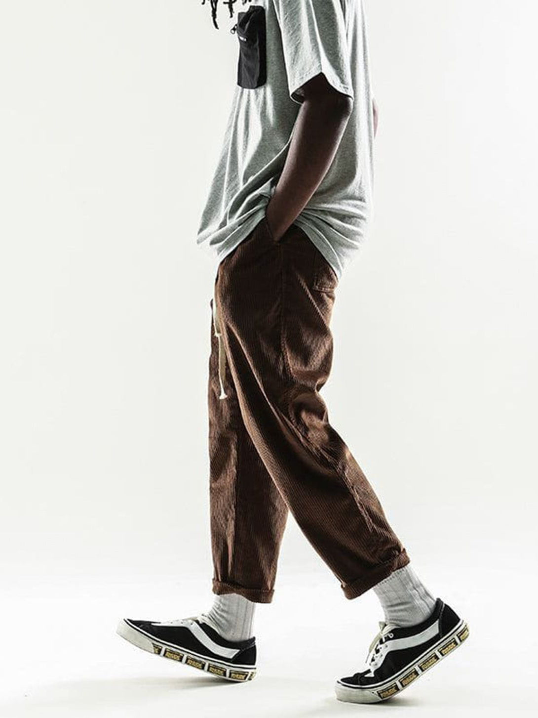 Evapacs - Solid Corduroy Pants- Streetwear Fashion - evapacs.com