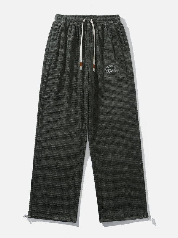 Evapacs - Solid Corduroy Waffle Pants- Streetwear Fashion - evapacs.com