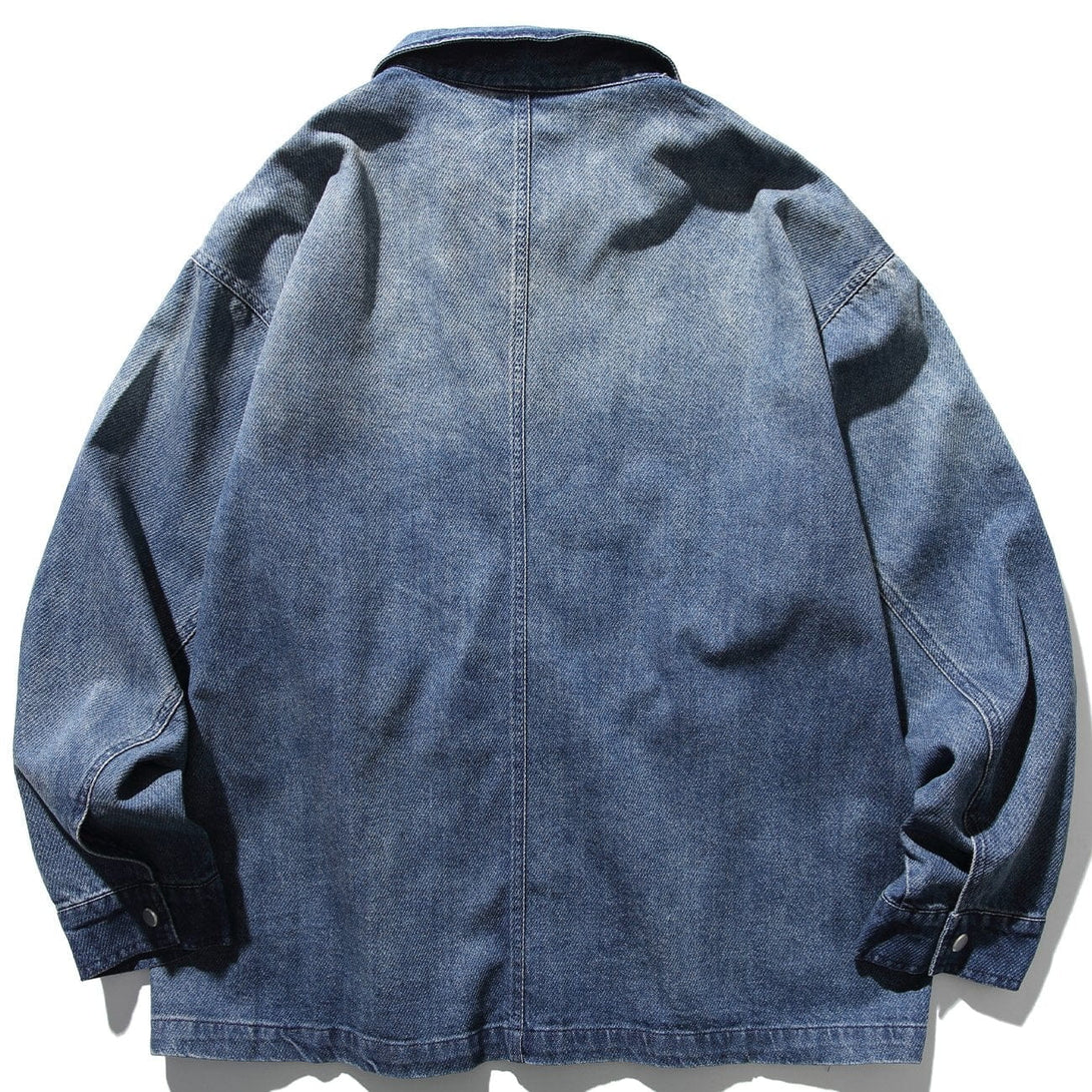 Evapacs - Solid Denim Jacket- Streetwear Fashion - evapacs.com