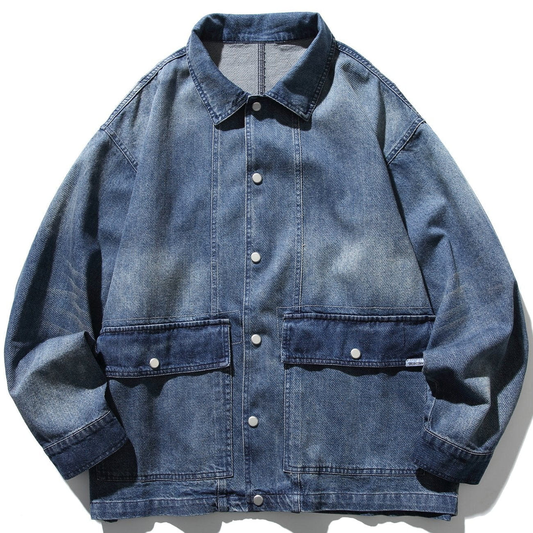 Evapacs - Solid Denim Jacket- Streetwear Fashion - evapacs.com