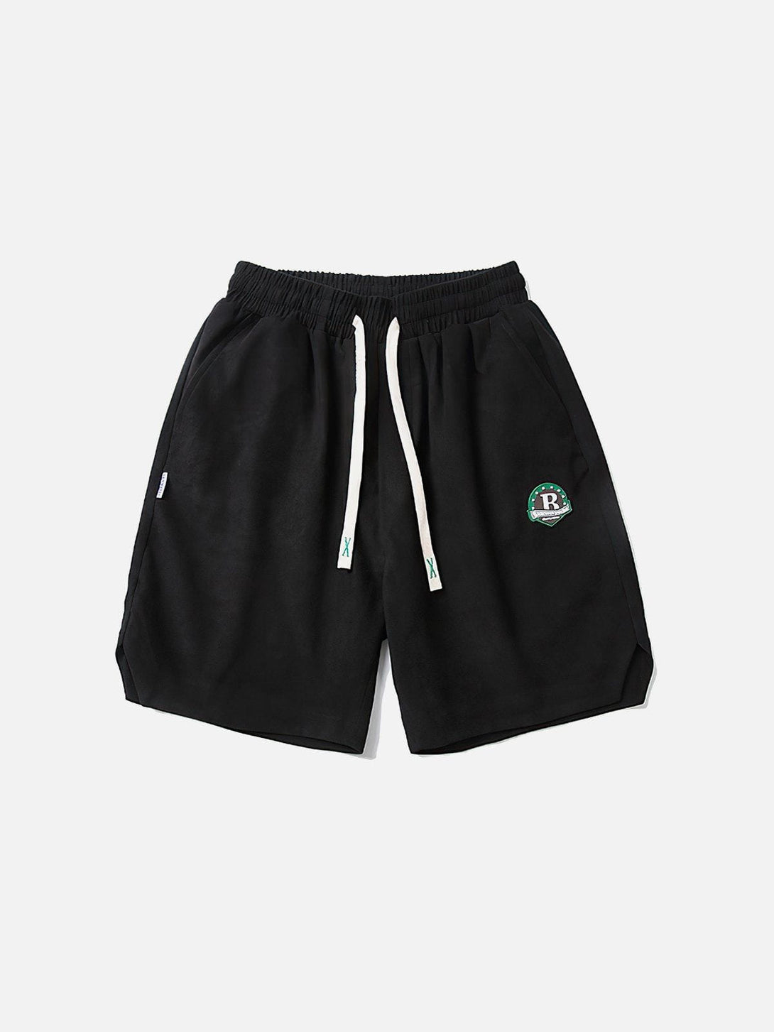 Evapacs - Solid Embroidery Badge Drawstring Shorts- Streetwear Fashion - evapacs.com