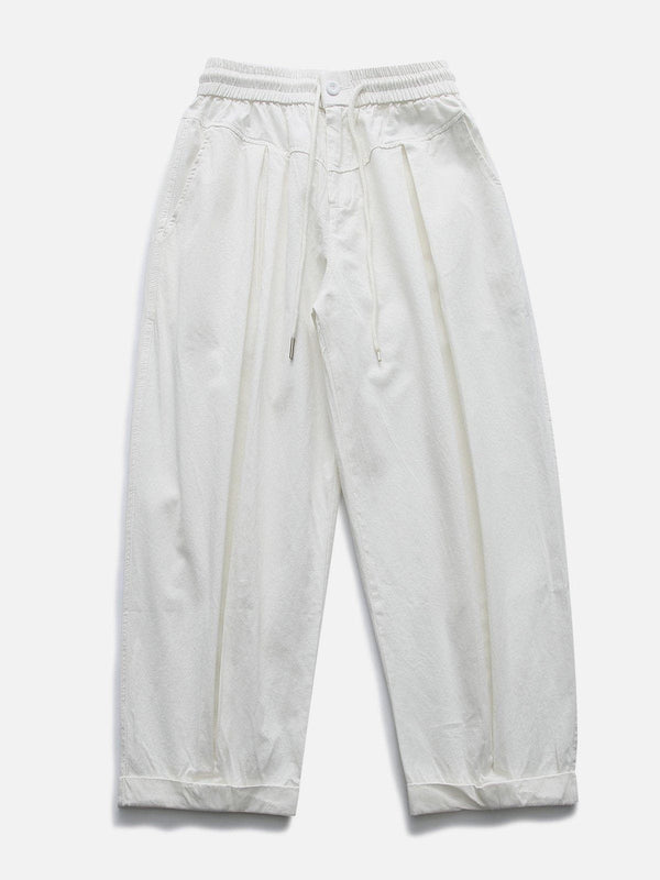 Evapacs - Solid Fold Drawstring Cargo Pants- Streetwear Fashion - evapacs.com