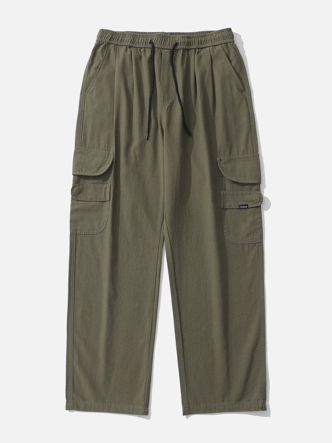 Evapacs - Solid Large Multi-Pocket Cargo Pants- Streetwear Fashion - evapacs.com