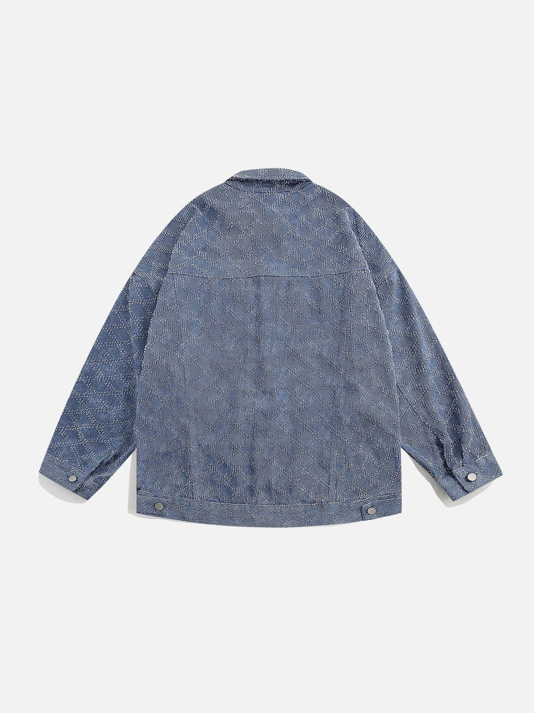 Evapacs - Solid Plaid Denim Jacket- Streetwear Fashion - evapacs.com