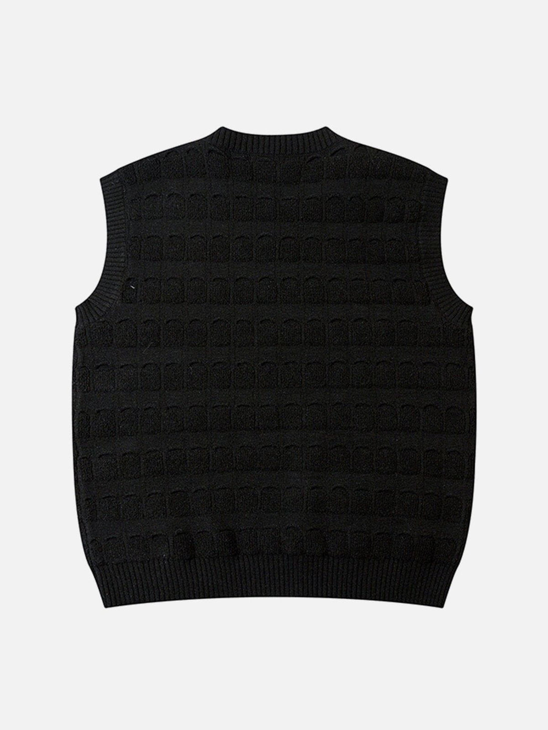 Evapacs - Solid Woven Stripe Sweater Vest- Streetwear Fashion - evapacs.com