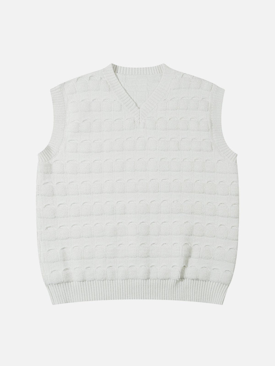 Evapacs - Solid Woven Stripe Sweater Vest- Streetwear Fashion - evapacs.com