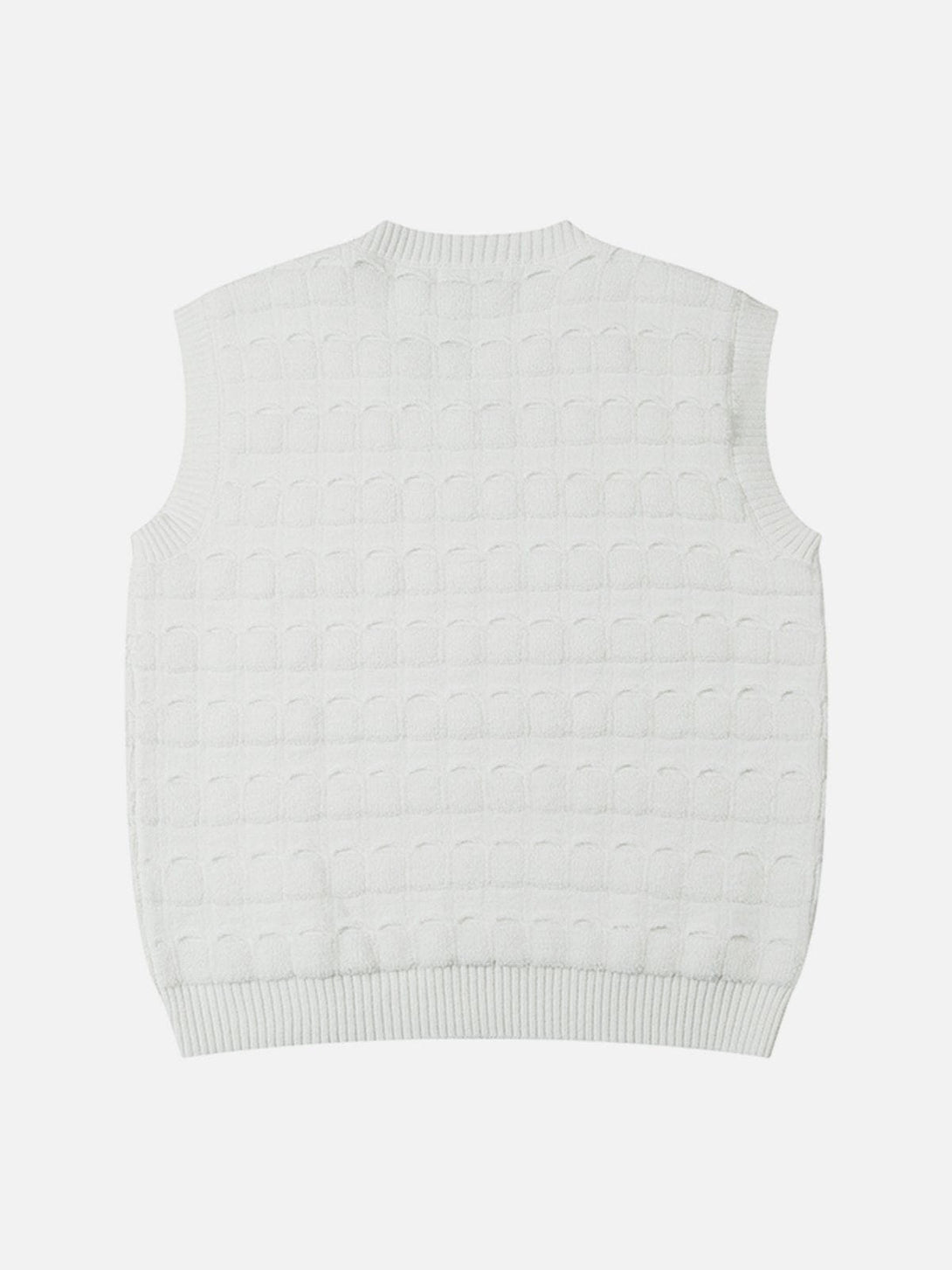 Evapacs - Solid Woven Stripe Sweater Vest- Streetwear Fashion - evapacs.com