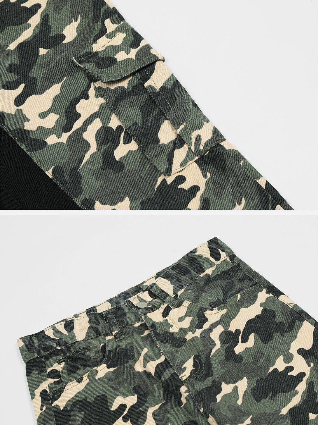 Evapacs - Splicing Camouflage Print Pants- Streetwear Fashion - evapacs.com