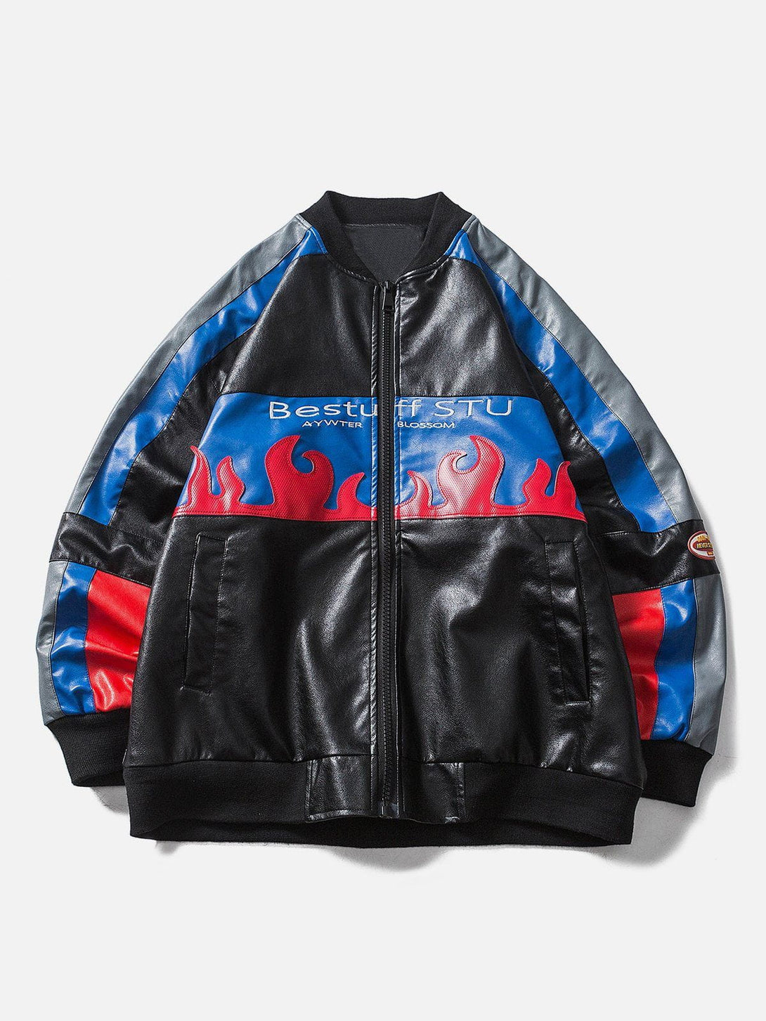 Evapacs - Splicing Contrast Color Flame Jacket- Streetwear Fashion - evapacs.com