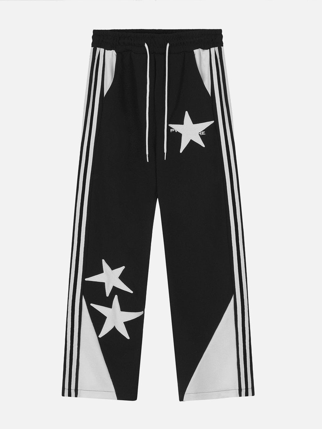 Evapacs - Star Embroidered Side Stripe Sweatpants- Streetwear Fashion - evapacs.com