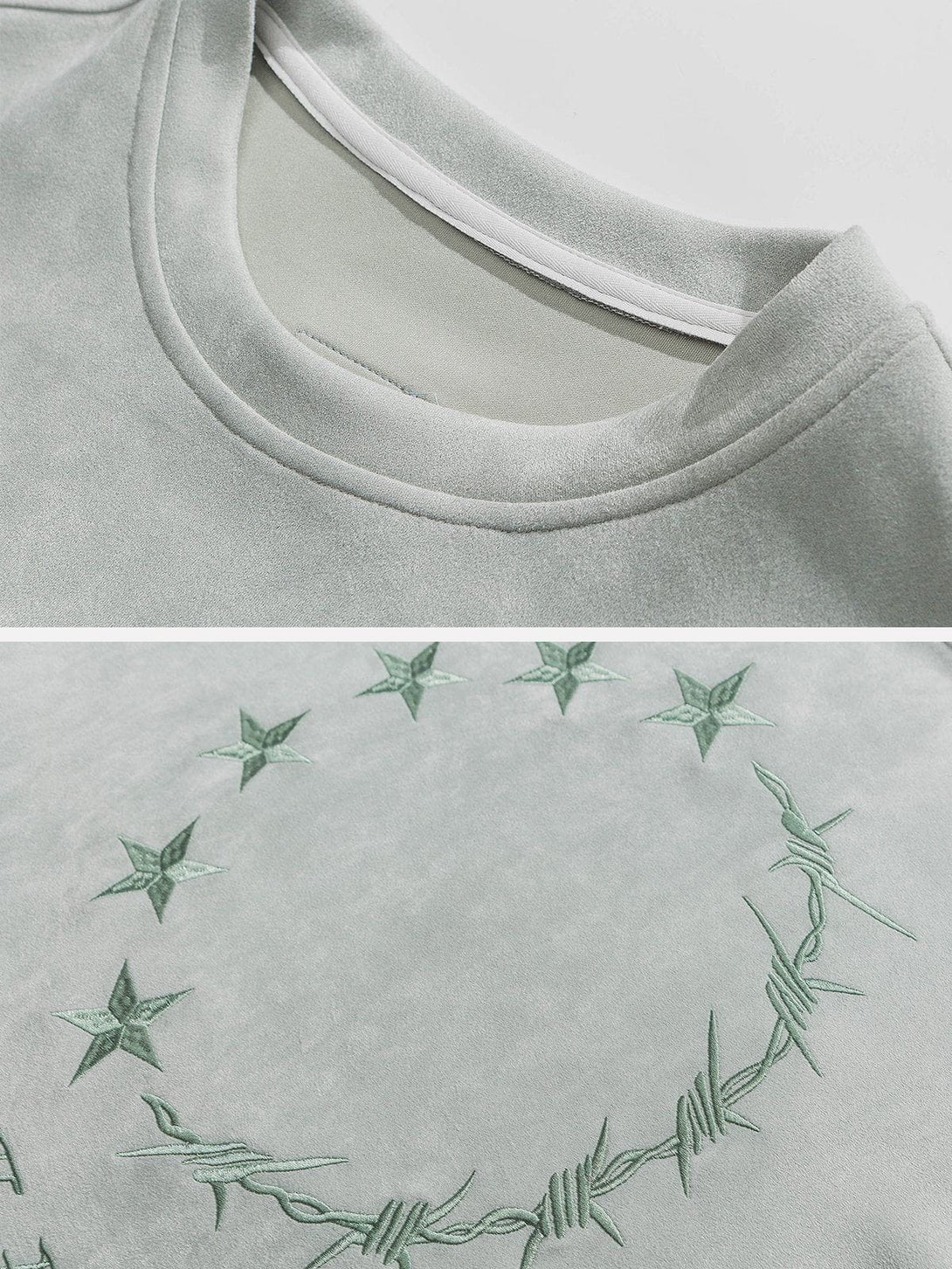 Evapacs - Star Embroidery Sweatshirt- Streetwear Fashion - evapacs.com