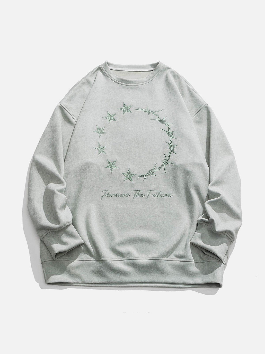 Evapacs - Star Embroidery Sweatshirt- Streetwear Fashion - evapacs.com