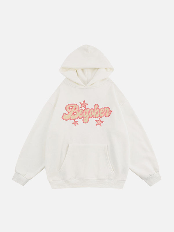 Evapacs - Star Foam Print Hoodie- Streetwear Fashion - evapacs.com