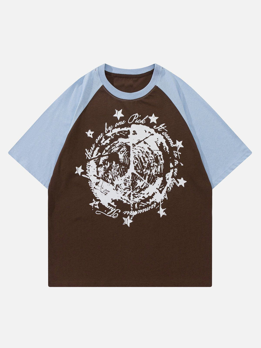 Evapacs - Star Gothic Leeter Print Tee- Streetwear Fashion - evapacs.com