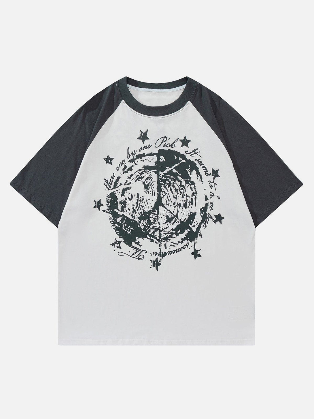 Evapacs - Star Gothic Leeter Print Tee- Streetwear Fashion - evapacs.com