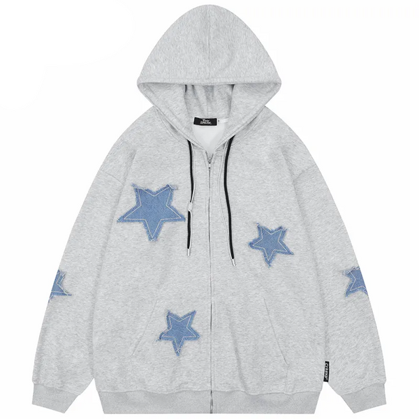 Evapacs - Star Patches Hoodie- Streetwear Fashion - evapacs.com