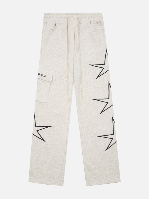 Evapacs - Star Print Sweatpants- Streetwear Fashion - evapacs.com