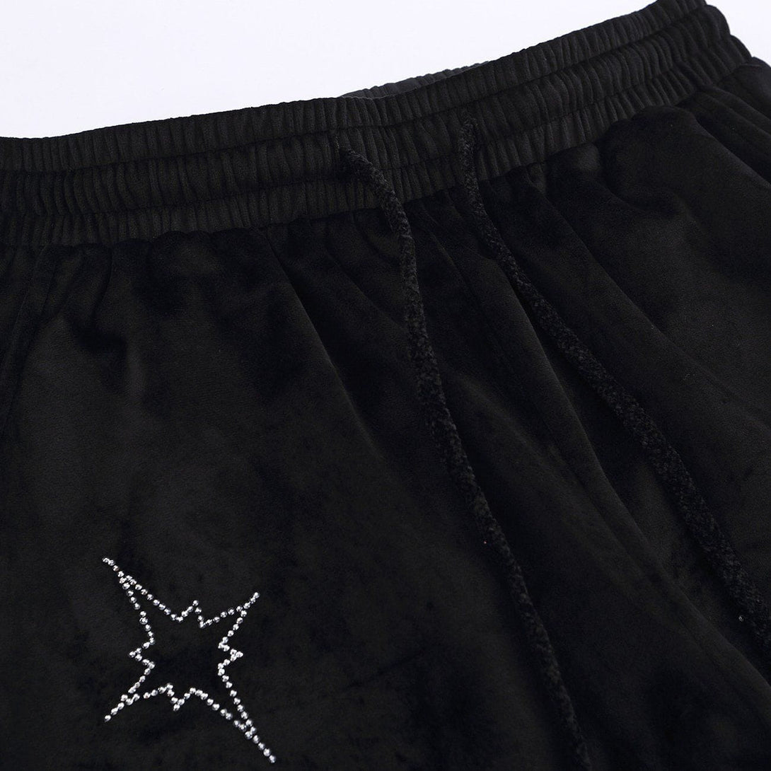 Evapacs - Star Sticker Diamond Pants- Streetwear Fashion - evapacs.com