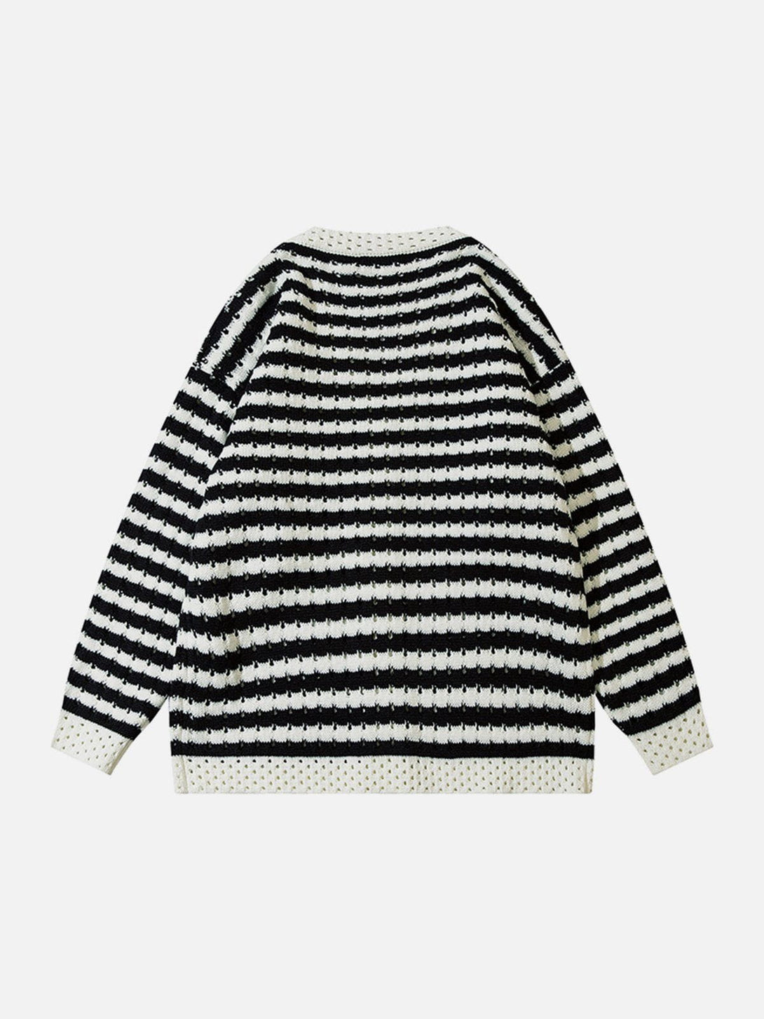 Evapacs - Stripe Clashing Colors Cardigan- Streetwear Fashion - evapacs.com