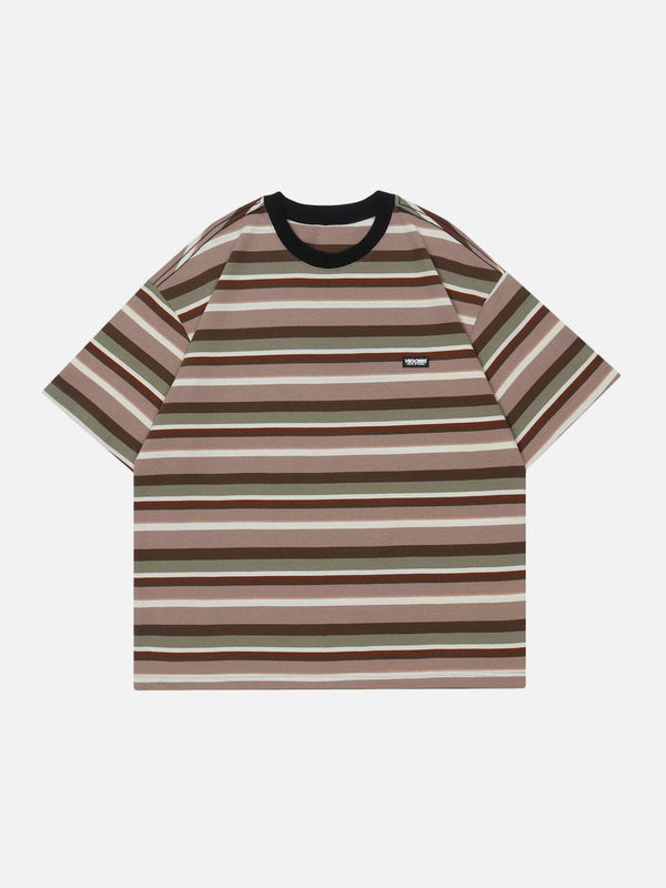 Evapacs - Striped Clash Tee- Streetwear Fashion - evapacs.com