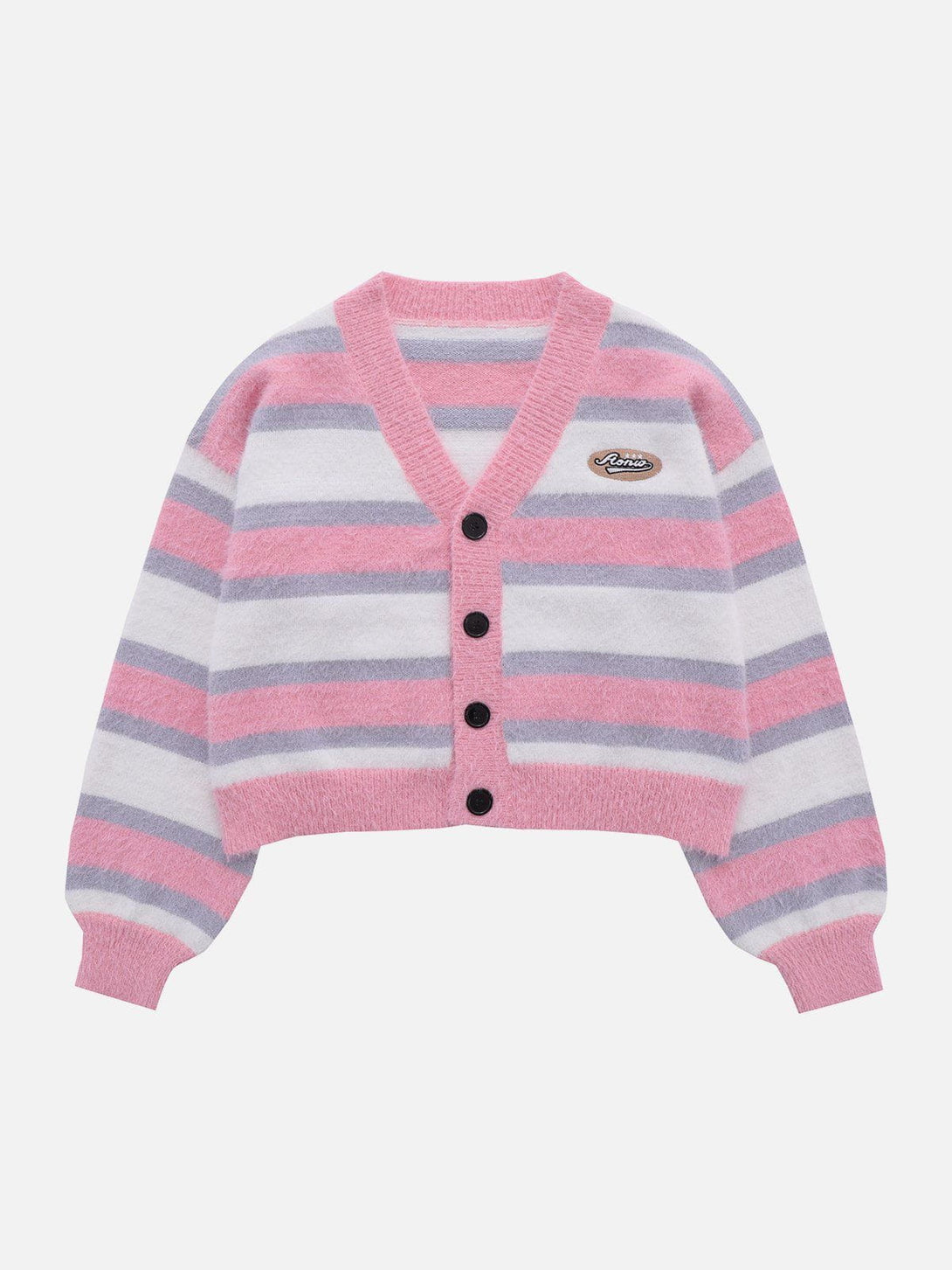 Evapacs - Striped Clashing Colours Cardigan- Streetwear Fashion - evapacs.com