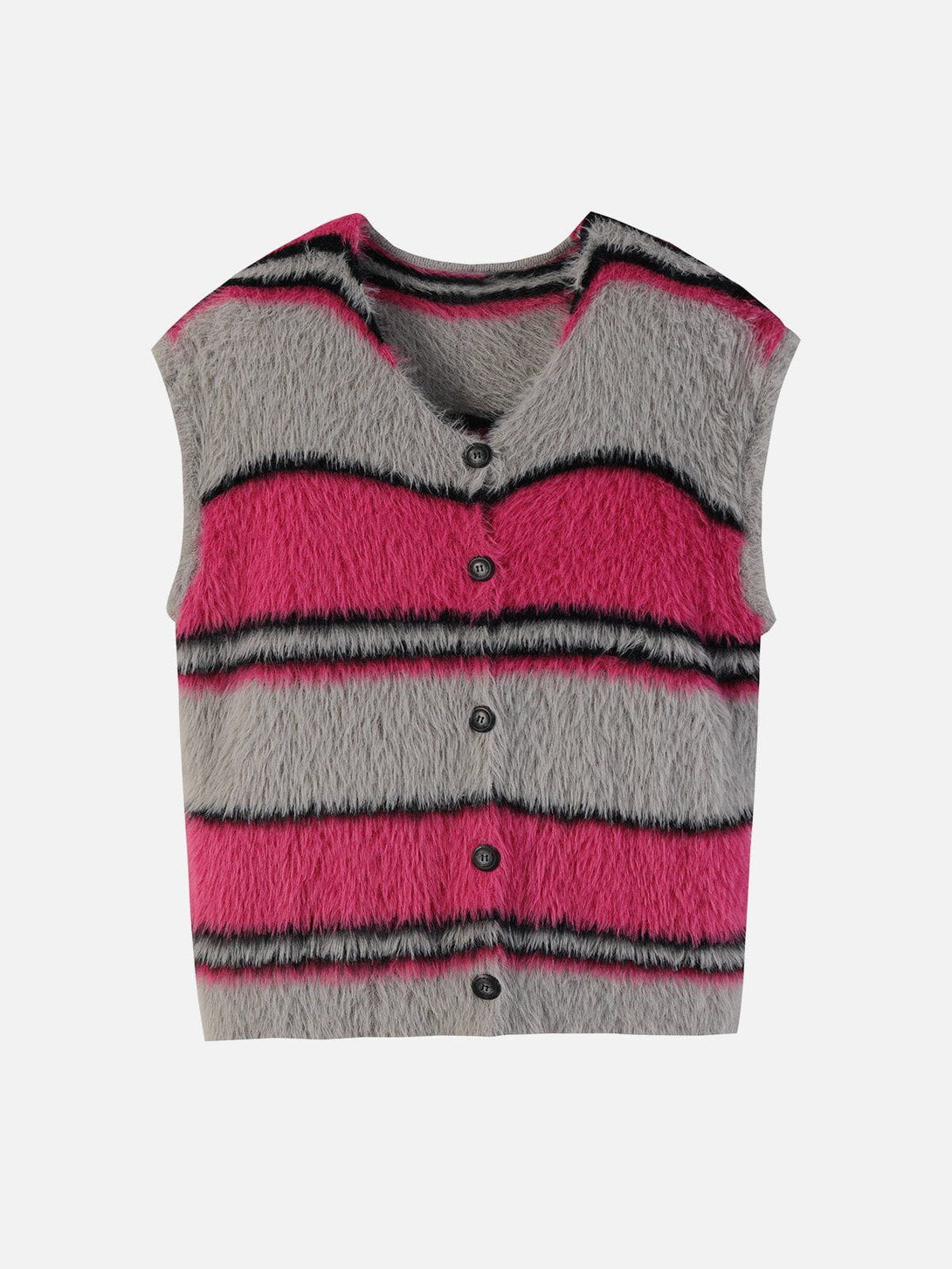 Evapacs - Striped Detachable Sleeve Cardigan- Streetwear Fashion - evapacs.com